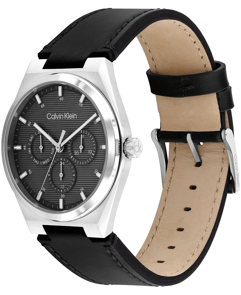 Calvin Klein Men's Ck Motion Leather Strap Watch 39mm