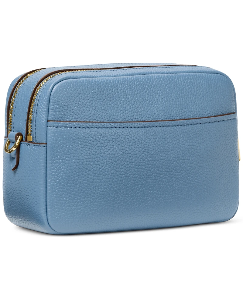 Michael Kors Bryant Medium Leather Double Zip Chain Camera Crossbody