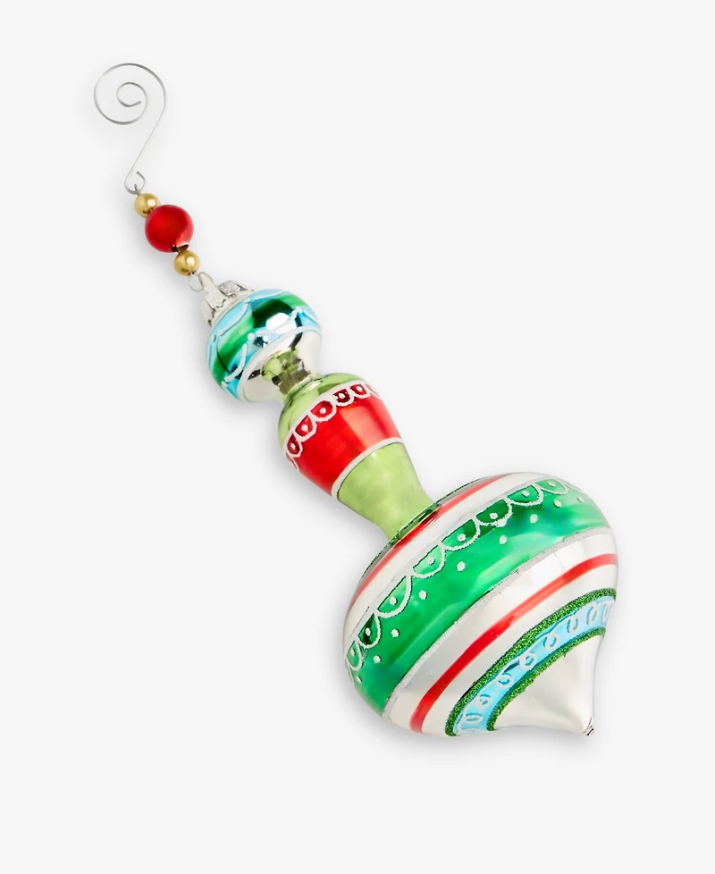 Holiday Lane Merry Magic Glass Finial Ornament, Macy's Exclusive