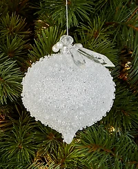 Holiday Lane Iced Delight Glass Onion Ornament, Macy's Exclusive