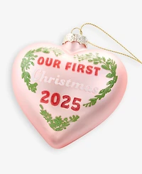Holiday Lane Our First Christmas 2025 Glass Heart Ornament, Macy's Exclusive