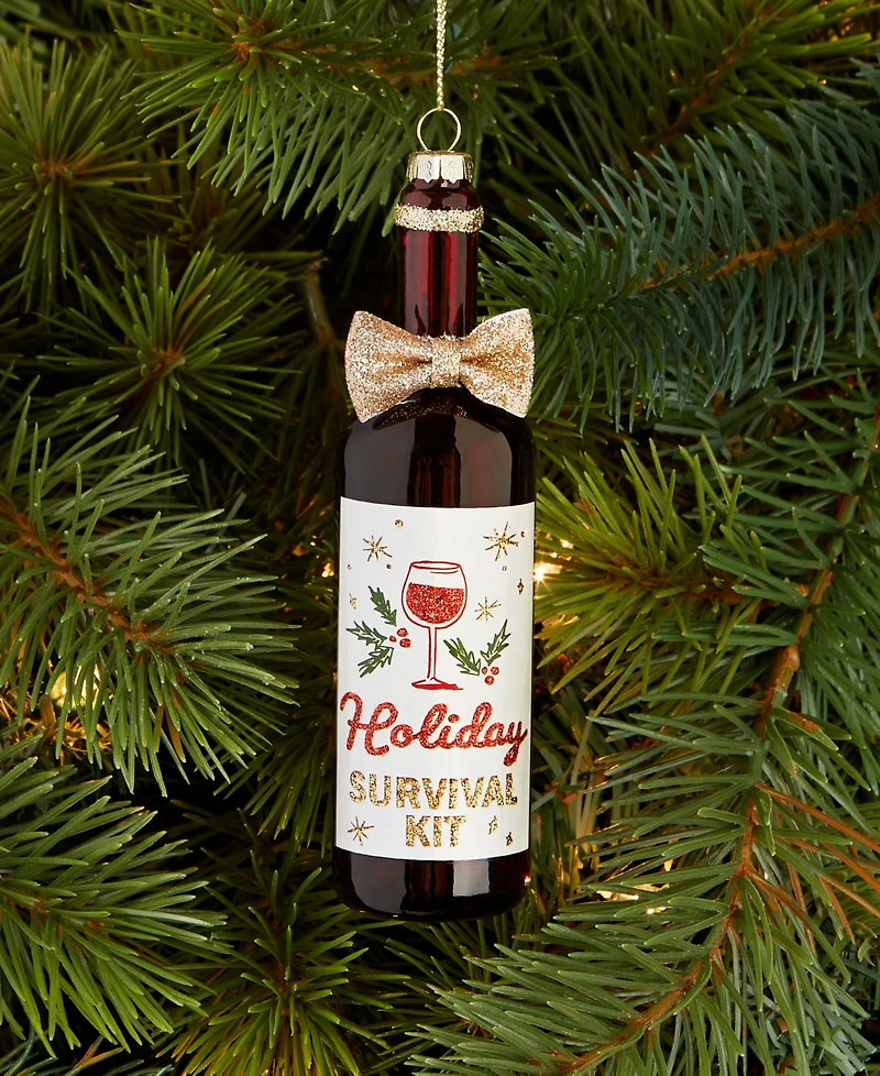 Holiday Lane Spirits Holiday Wine Bottle Ornament, Macy's Exclusive