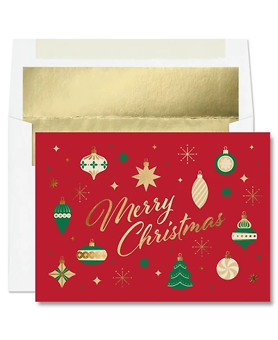 Masterpiece Studios Retro Ornaments Holiday Boxed Cards