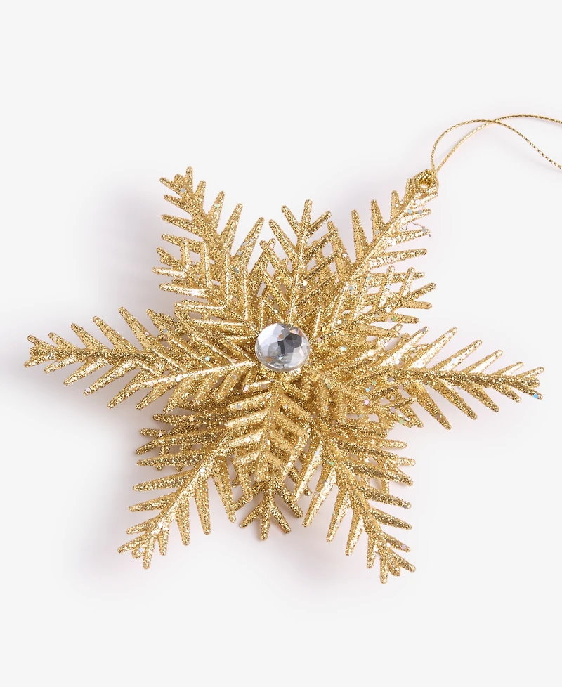 Holiday Lane Blessed Gold-Tone Snowflake Ornament, Macy's Exclusive