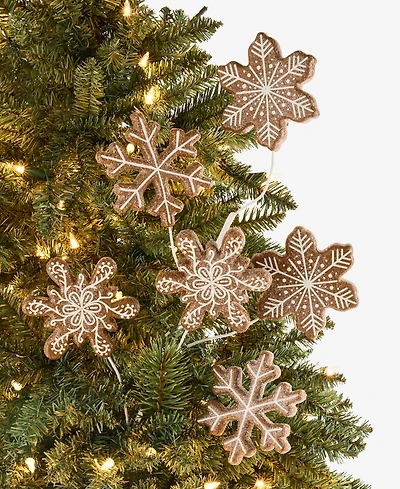 Holiday Lane Gingerbread Village Snowflake Pick Ornament, Macy's Exclusive