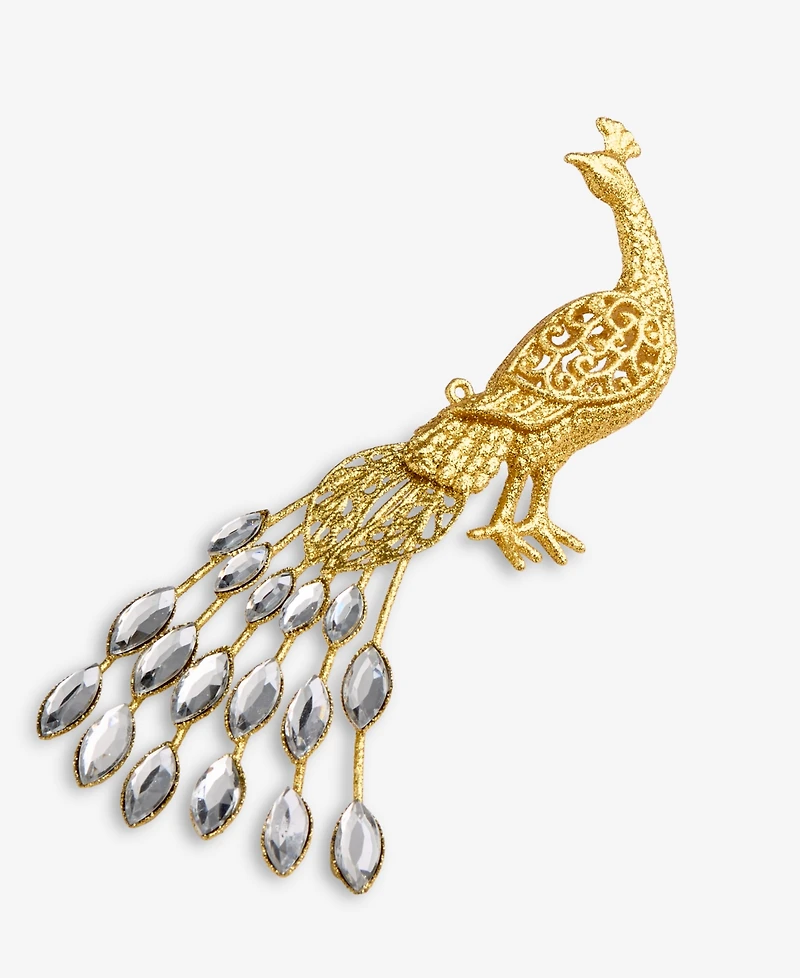 Holiday Lane Christmas Glitters Peacock Ornament, Macy's Exclusive