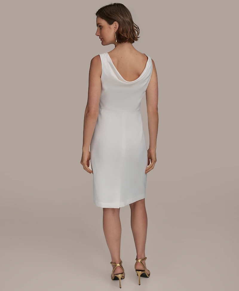 Donna Karan New York Women's Sleeveless Chain-Belt Sheath Dress