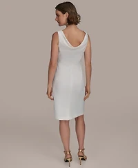 Donna Karan New York Women's Sleeveless Chain-Belt Sheath Dress