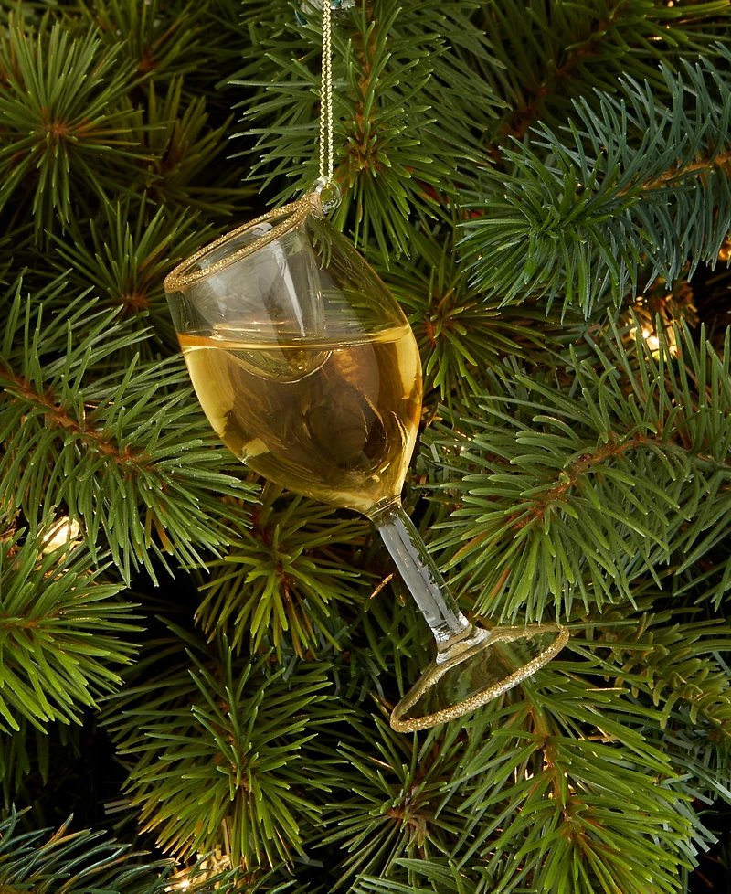 Holiday Lane Spirits White Wine Glass Ornament, Macy's Exclusive
