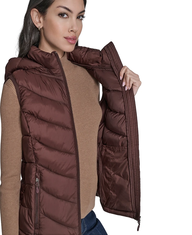 Charter Club Women's Packable Hooded Puffer Vest