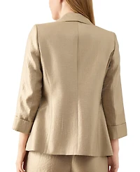 Kasper Women's Shimmer Twill Shawl-Collar Open-Front Jacket, Regular & Petite