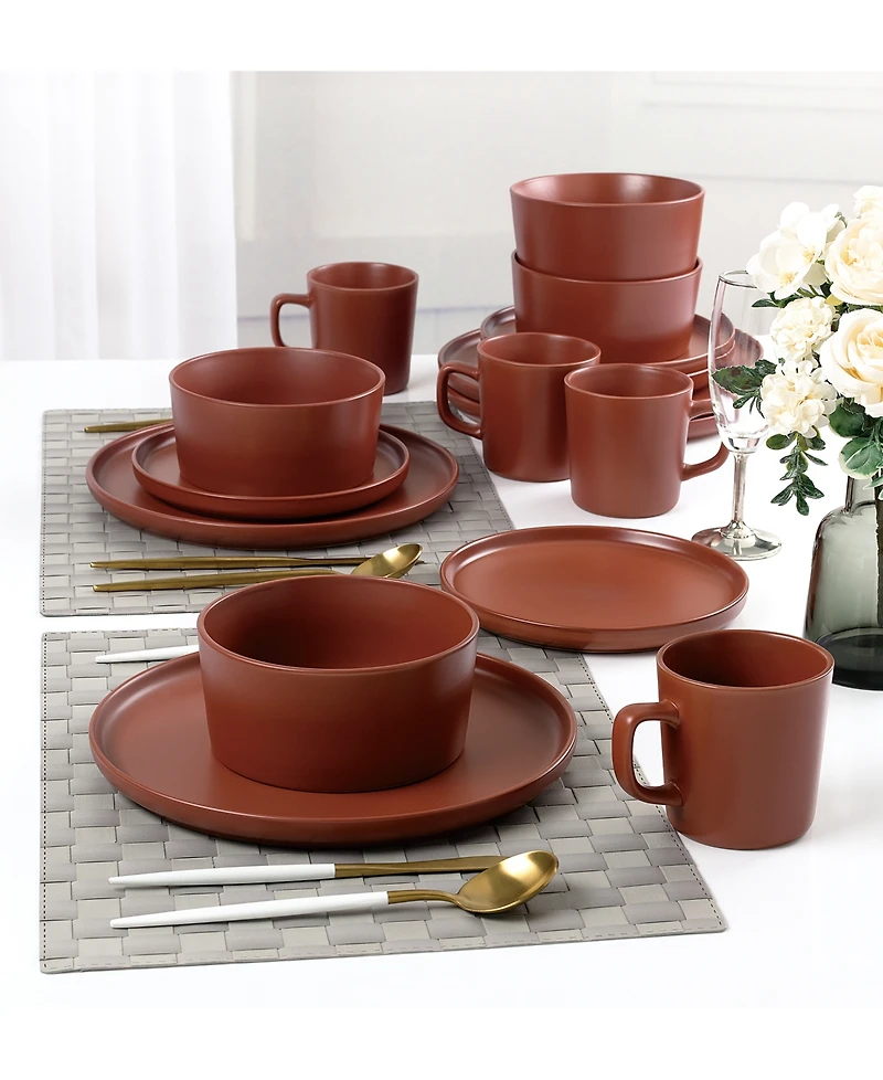 Lorren Home Trends Red 16-Pc. Dinnerware Set, Service for 4
