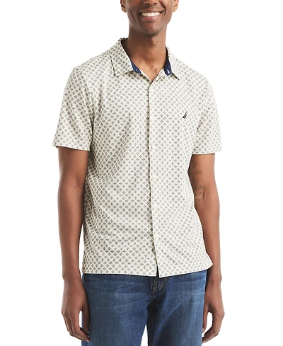 Nautica Men's Printed Classic-Fit Performance Button-Down Shirt