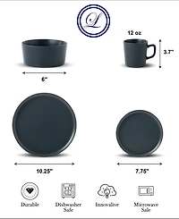 Lorren Home Trends 16-Pc. Dinnerware Set