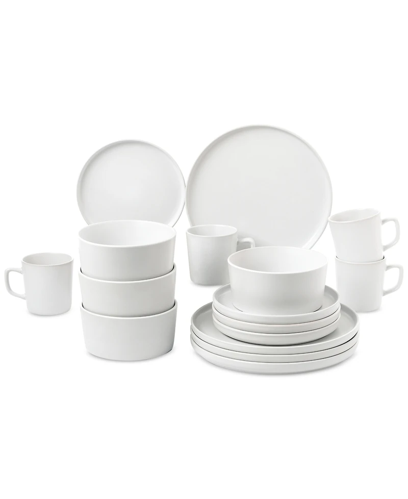 Lorren Home Trends White 16-Pc. Dinnerware Set, Service for 4
