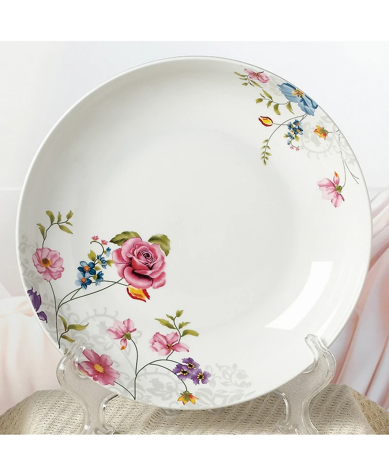 Lorren Home Trends Floral 5-Pc. Pasta/All-Purpose Bowl Set