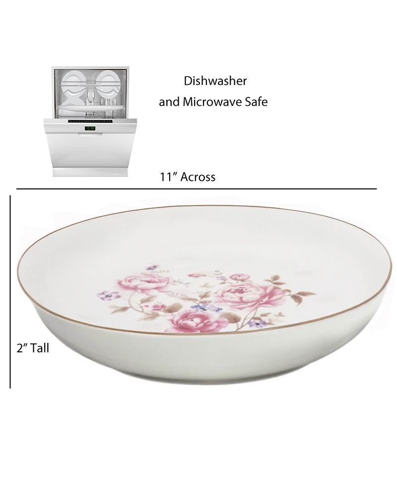 Lorren Home Trends Floral Bouquet 5-Pc. Pasta/All-Purpose Bowl Set