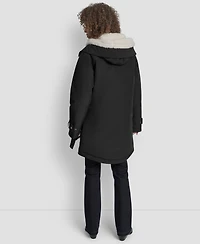 Dkny Women's Faux-Fur-Lined Hooded Softshell Coat