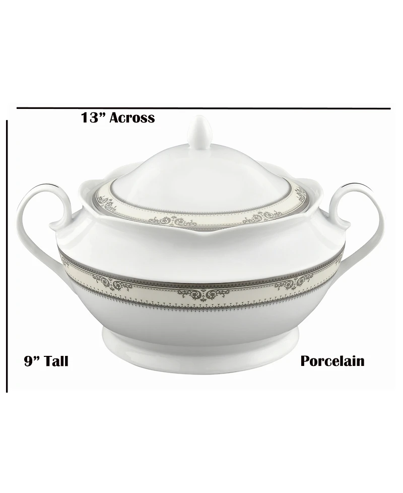 Lorren Home Trends Victoria Porcelain Tureen with Lid
