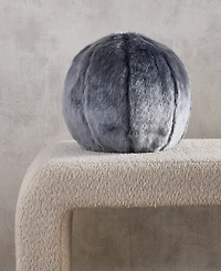Hotel Collection Lynx Faux Fur Decorative Pillow, 10" Round, Exclusively at Macy's