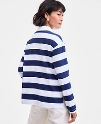 On 34th Women's Striped Rugby Top, Macy's Exclusive