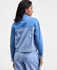 On 34th Women's Two-Tone Denim Trucker Jacket, Macy's Exclusive