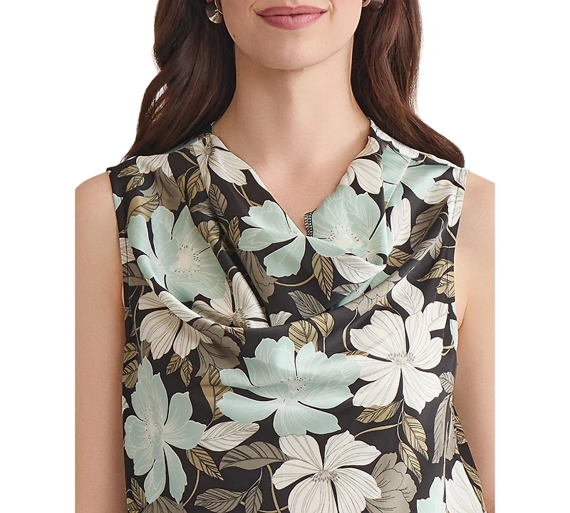 Kasper Women's Cowlneck Sleeveless Top