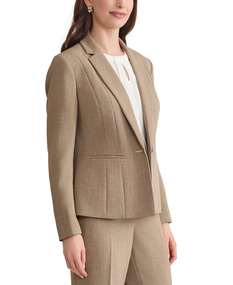 Kasper Women's One Button Notched Collar Blazer