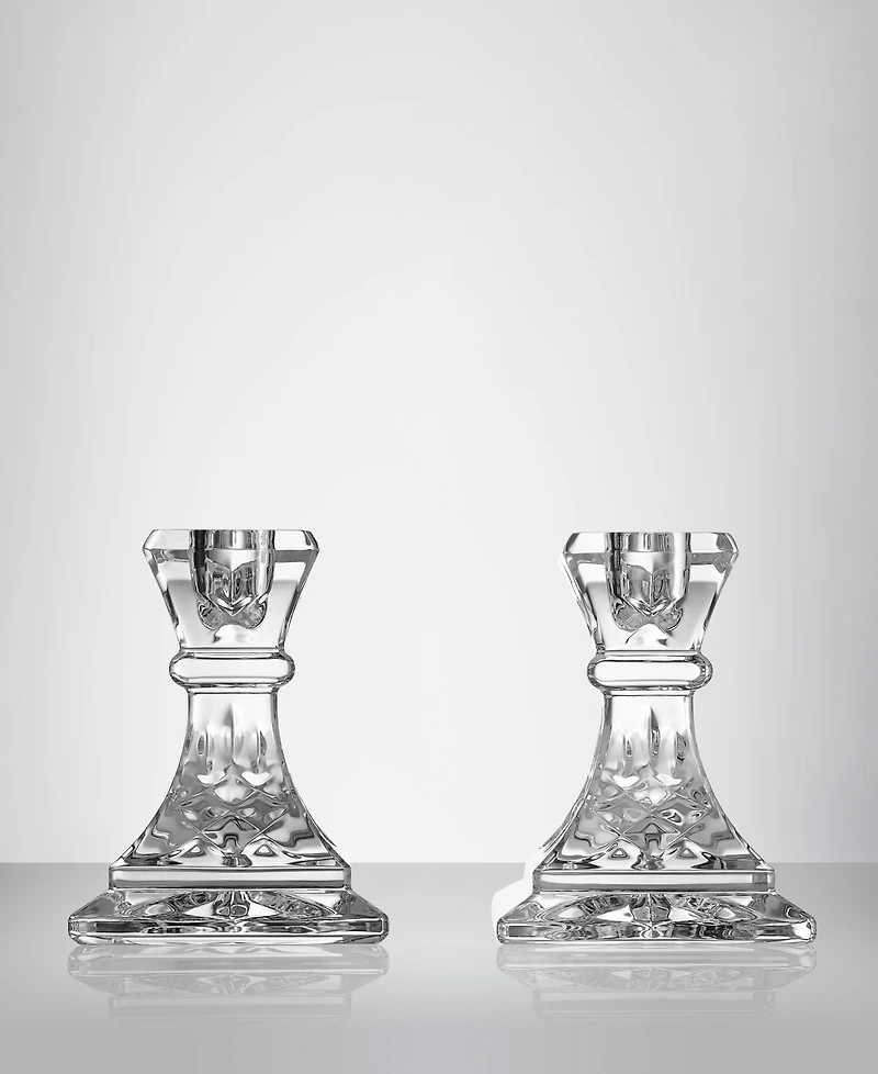 Waterford Giftology Lismore Candlesticks 4" Set of 2