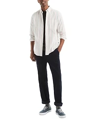 Nautica Men's Long Sleeve Striped Button-Down Shirt