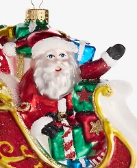 Macy's Thanksgiving Day Parade 2025 Glass Santa's Sleigh Ornament, Macy's Exclusive