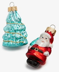 Macy's Thanksgiving Day Parade Set of 4 Glass Mini Ornaments, Macy's Exclusive