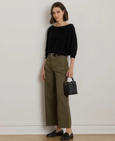 Lauren Ralph Lauren Womens Stretch Chino Wide Leg Cropped Pants 0p 22w