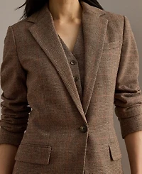 Lauren Ralph Women's Glen Plaid Cotton-Blend Blazer