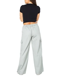 Celebrity Pink Juniors' Cargo Strap Wide-Leg Pants