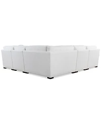 Radley Roll Arm 146" 6-Pc. Fabric Chaise Sectional with Wedge, Exclusively at Macy's