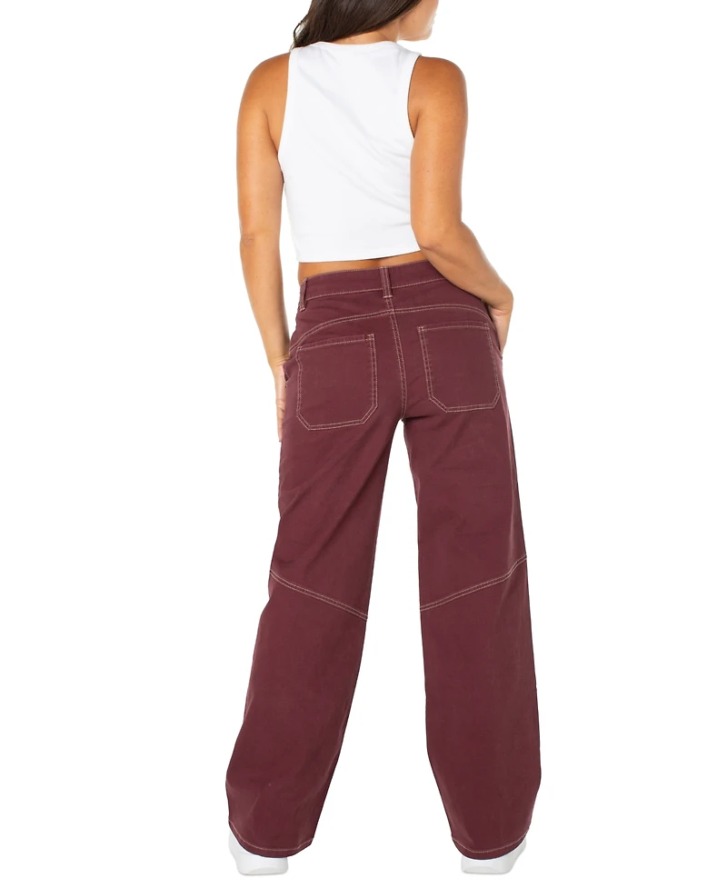 Celebrity Pink Juniors' Slouchy Skater Wide-Leg Jeans