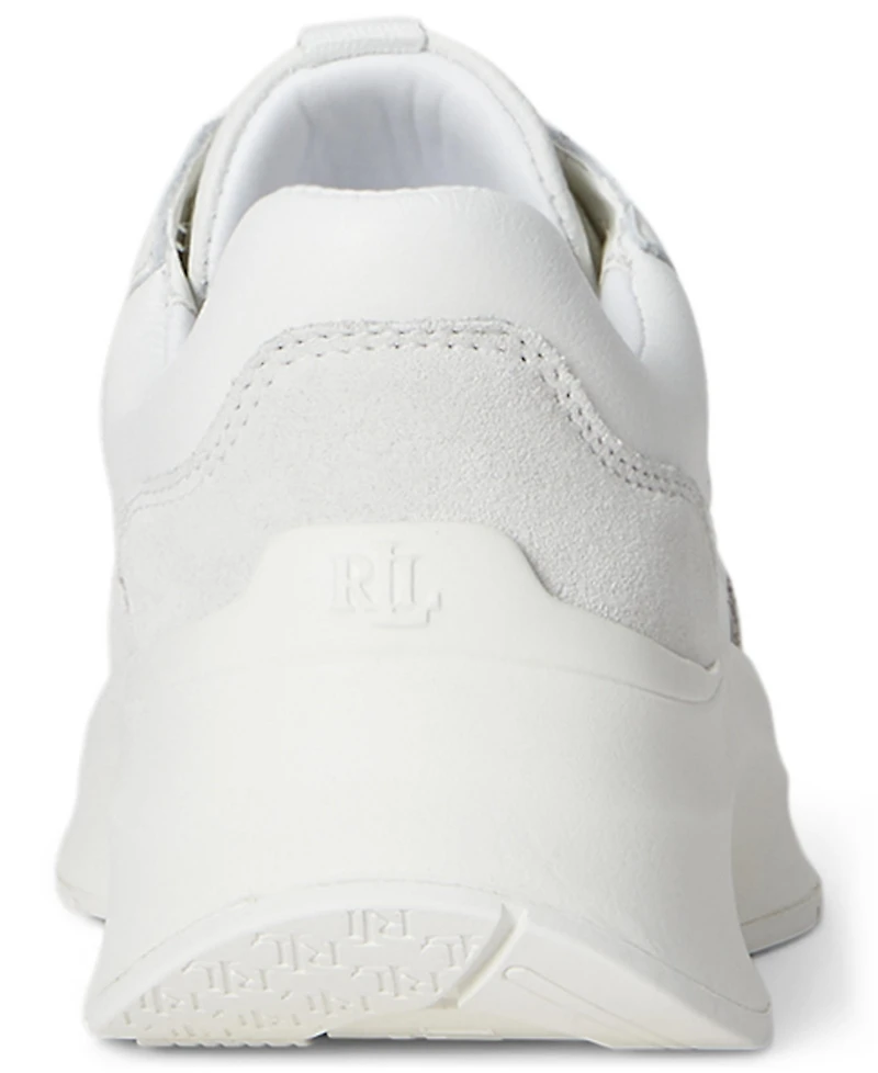 Lauren Ralph Women's Franky Tumbled Leather Sneaker