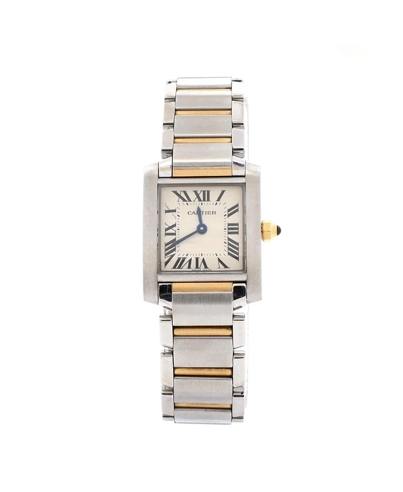 Pre-Owned Cartier Tank Francaise Quartz Watch in Stainless Steel and Gold 20mm