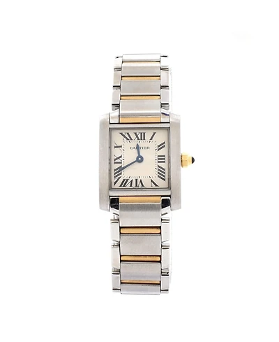Pre-Owned Cartier Tank Francaise Quartz Watch in Stainless Steel and Gold 20mm
