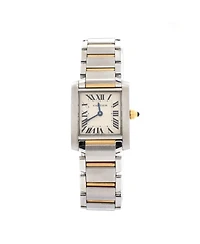 Pre-Owned Cartier Tank Francaise Quartz Watch in Stainless Steel and Gold 20mm