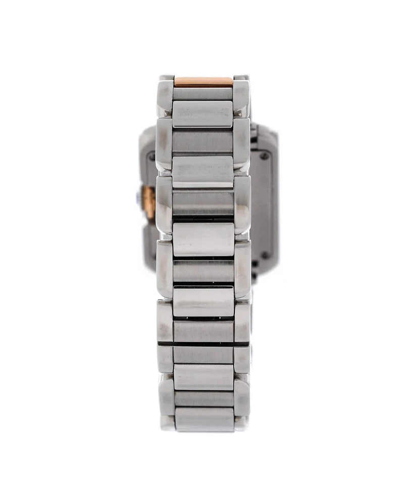 Pre-Owned Cartier Tank Anglaise Quartz Watch in Stainless Steel and Rose Gold with Diamond Markers 23mm