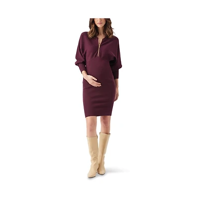 Ripe Maternity Maternity Ripe Zip Knit Nursing Dress