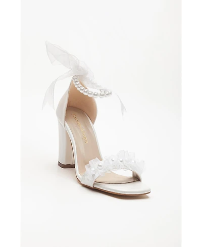 Forever & Always Shoes Krystal Lace Bridal Sandals with Pearls (Women)