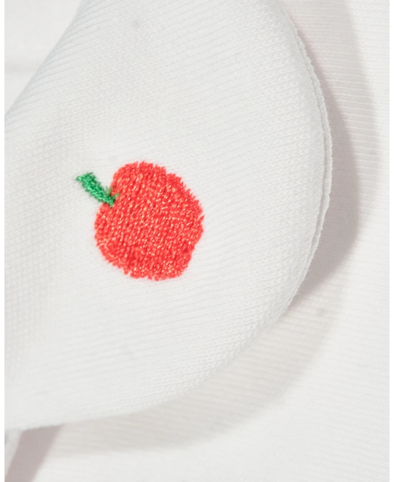 Florence Eiseman Toddler Girls White Knit Blouse With Embroidered Apples