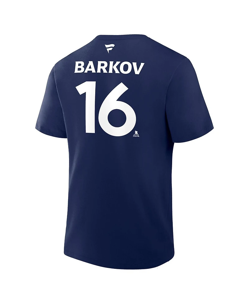 Fanatics Men's Aleksander Barkov Navy Florida Panthers 2025 Stanley Cup Champions Authentic Pro Name Number T-Shirt