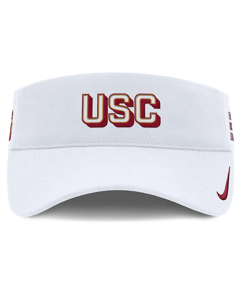 Nike Men's White Usc Trojans 2025 On-Field Gameday Performance Ace Adjustable Visor Hat