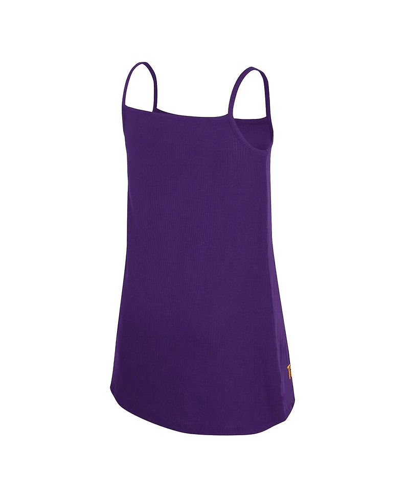 Colosseum Big Girls Purple Lsu Tigers Brook Tank Dress
