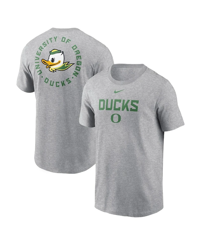 Nike Men's Heather Gray Oregon Ducks Campus 2-Hit T-Shirt
