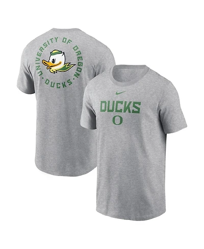Nike Men's Heather Gray Oregon Ducks Campus 2-Hit T-Shirt